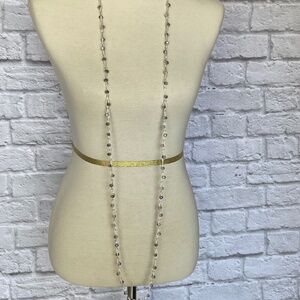 CK Design Multi Faceted Iridescent Macrame Necklace NWT